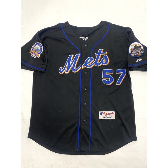 Majestic Other - Johan Santana 2008 New York Mets Shea Stadium Closing Patch Men's Jersey. 2XL